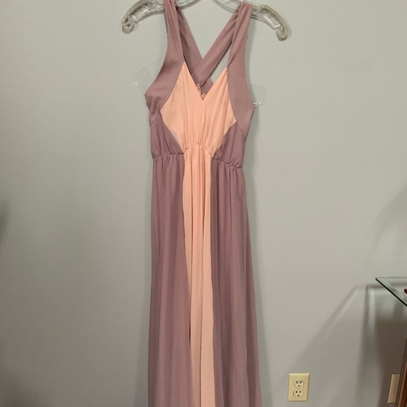 Blush & Lavendar Breathtaking Detailed Maxi Dress - Picture 2 of 13